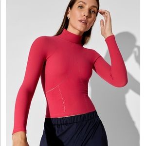 Carbon38 Mesh Contrast Top